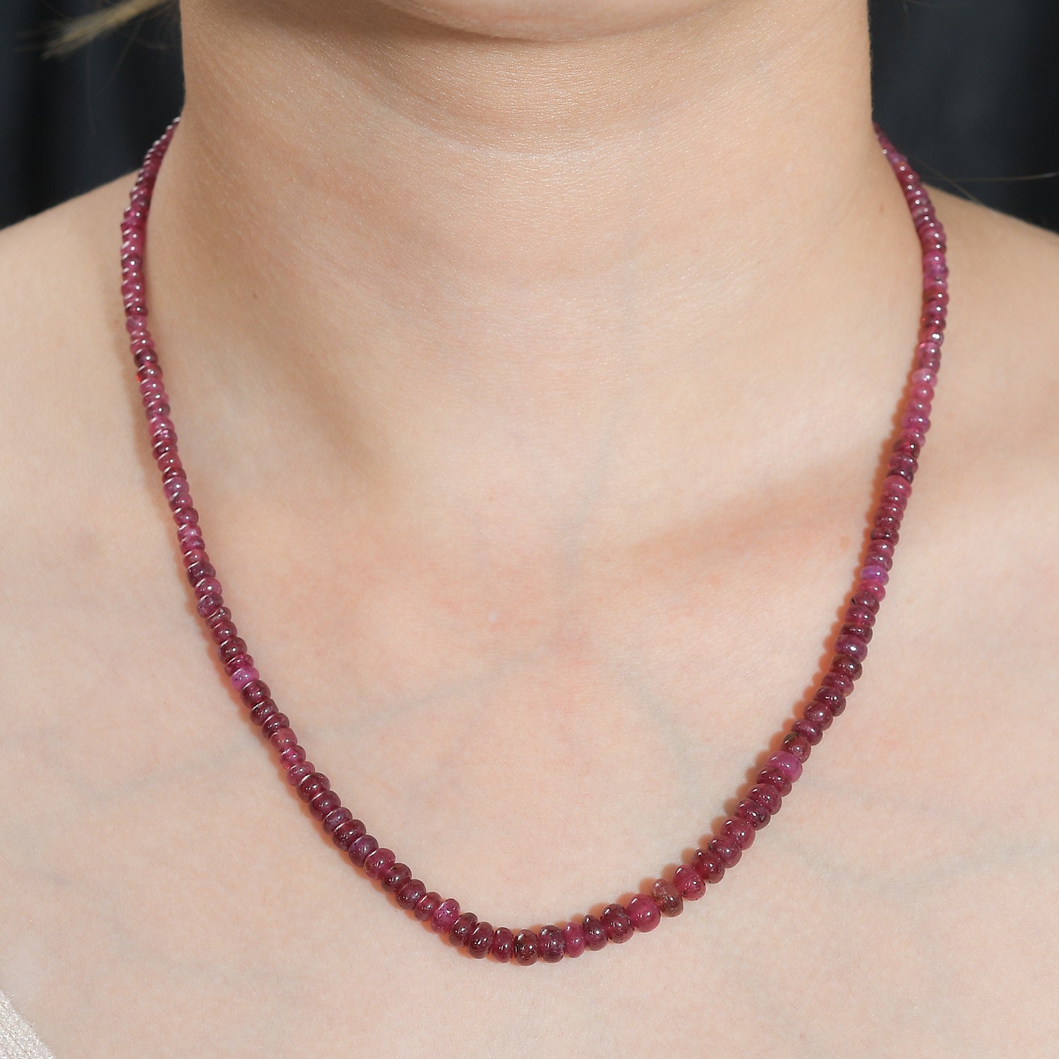 Niassa Ruby Beaded Necklace