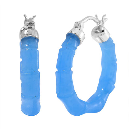 Jade Hoop Earrings — Colorful Elegance in Every Pair