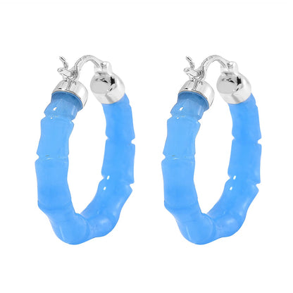 Jade Hoop Earrings — Colorful Elegance in Every Pair
