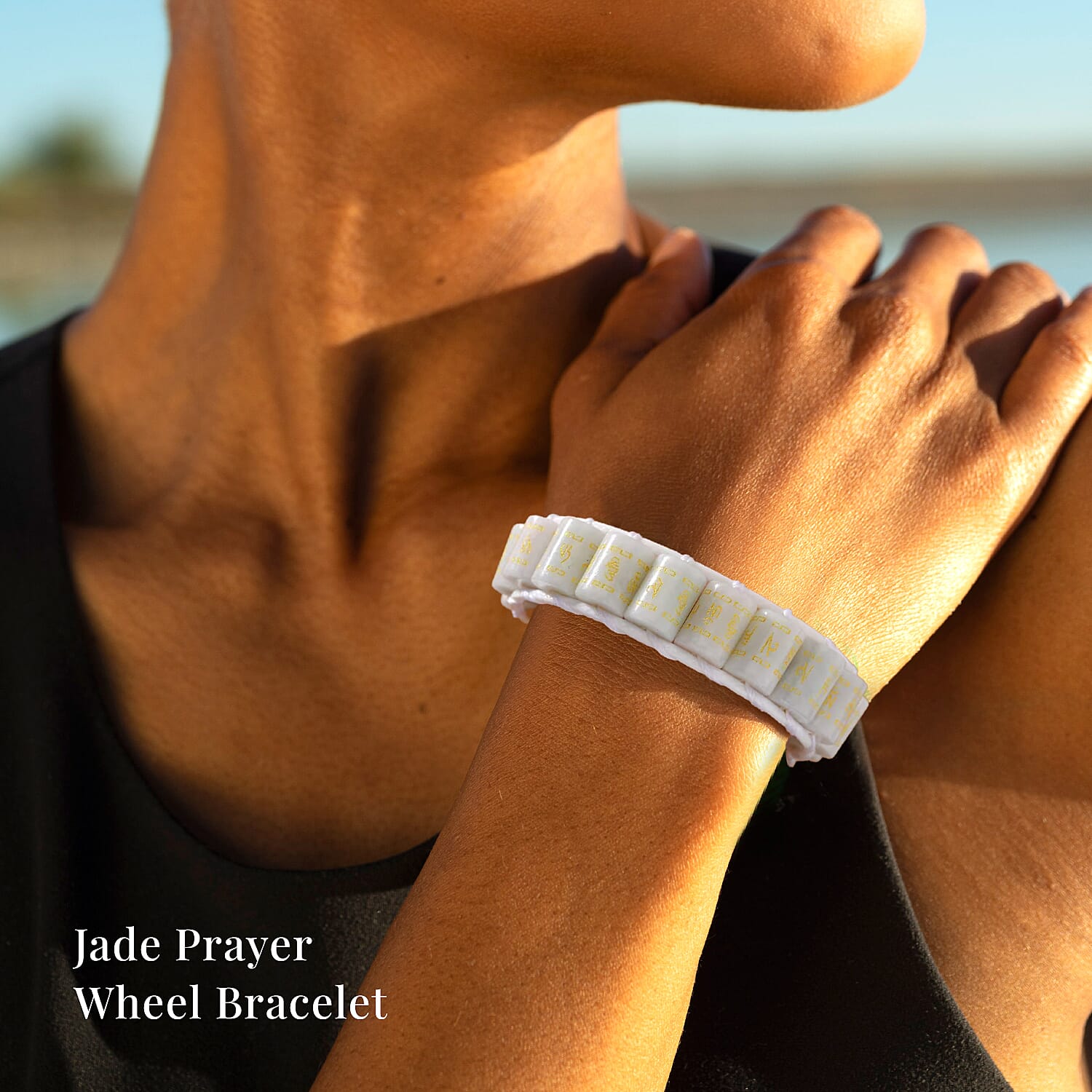 Natural Jade Prayer Wheel Cord Bracelet — Channel Strength and Healing Power