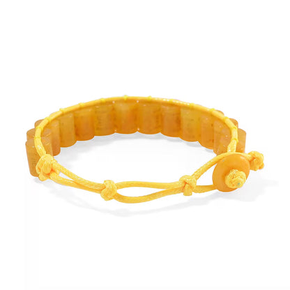 Natural Jade Prayer Wheel Cord Bracelet — Channel Strength and Healing Power