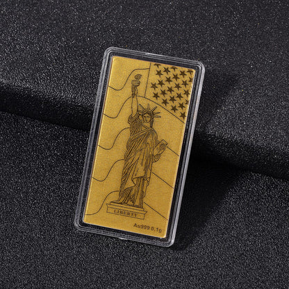 24K Gold Emboss Sheet Collection – Dragon, Dragon Twins, Elephant & Statue of Liberty (100mg)