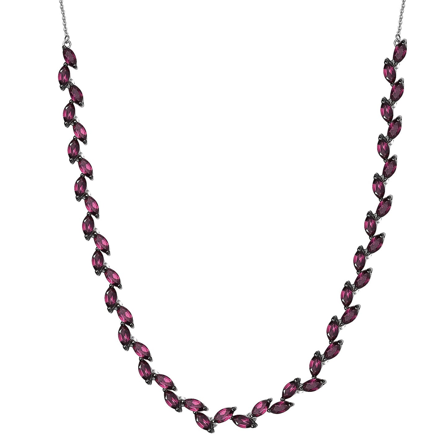 Fern Leaf Orissa Rhodolite Garnet Necklace — Grace, Passion & Harmonious Presence