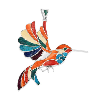 Harmony Big Hummingbird Multi-Gemstone Pendant — Freedom, Joy & Bold Expression