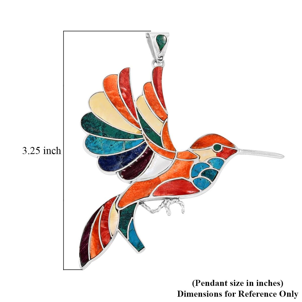 Harmony Big Hummingbird Multi-Gemstone Pendant — Freedom, Joy & Bold Expression