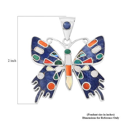 Super Butterfly Multi-Gemstone Pendant — Transformation, Joy & Playful Elegance