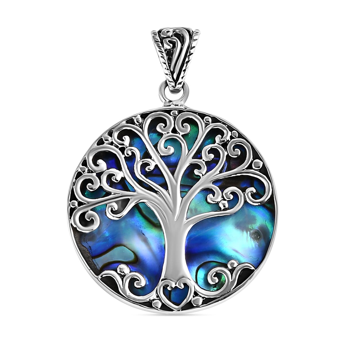 Tree of Life Abalone Shell Pendant – For Strength, Growth & Connection