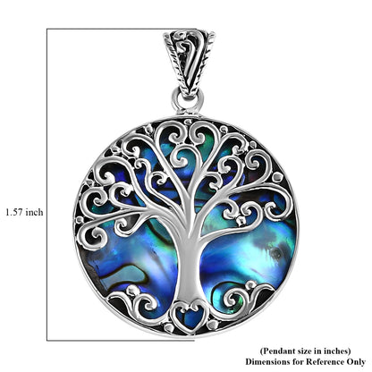Tree of Life Abalone Shell Pendant – For Strength, Growth & Connection