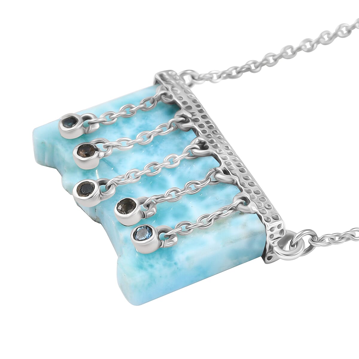 Ethereal Cascade Sky Blue Topaz & Multi-Gemstone Necklace — Serene Energy & Refined Expression