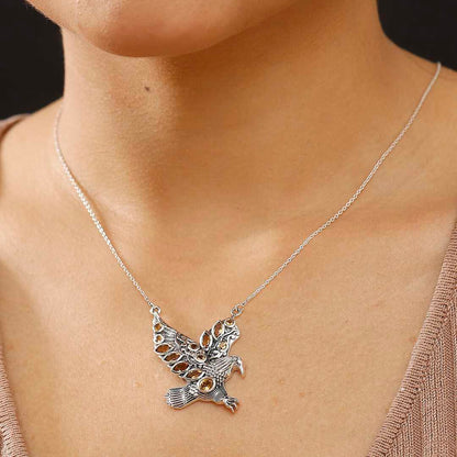 Brazilian Citrine Eagle Necklace