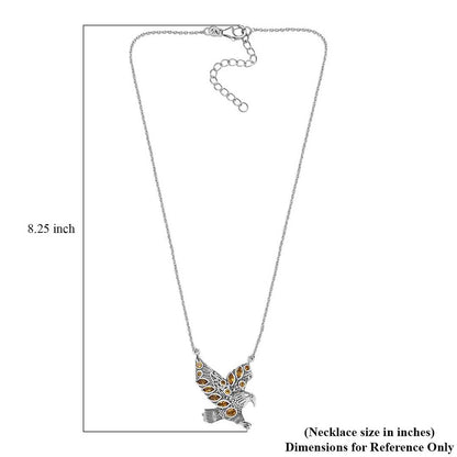 Brazilian Citrine Eagle Necklace