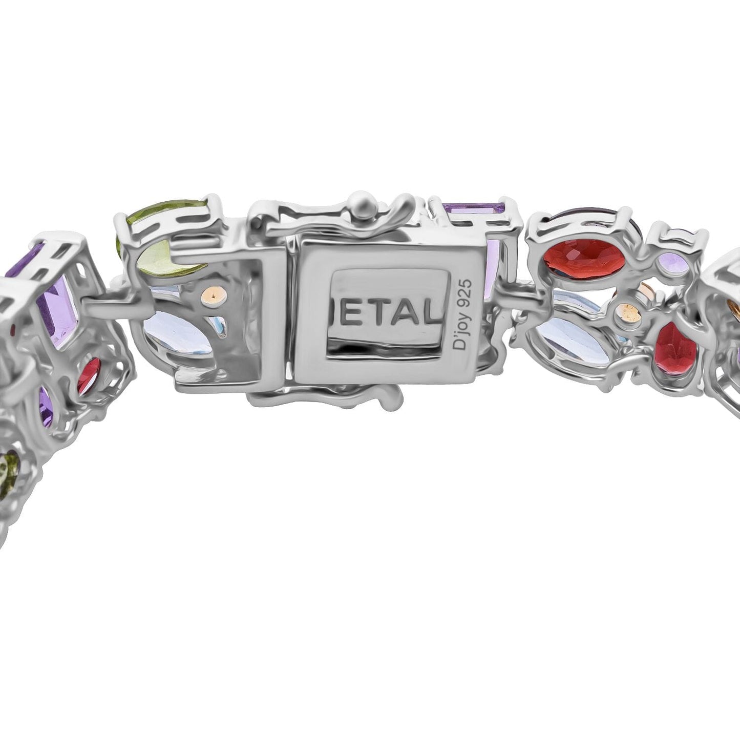 Colorful Gemstone Bracelet – Rhodium Over Sterling Silver