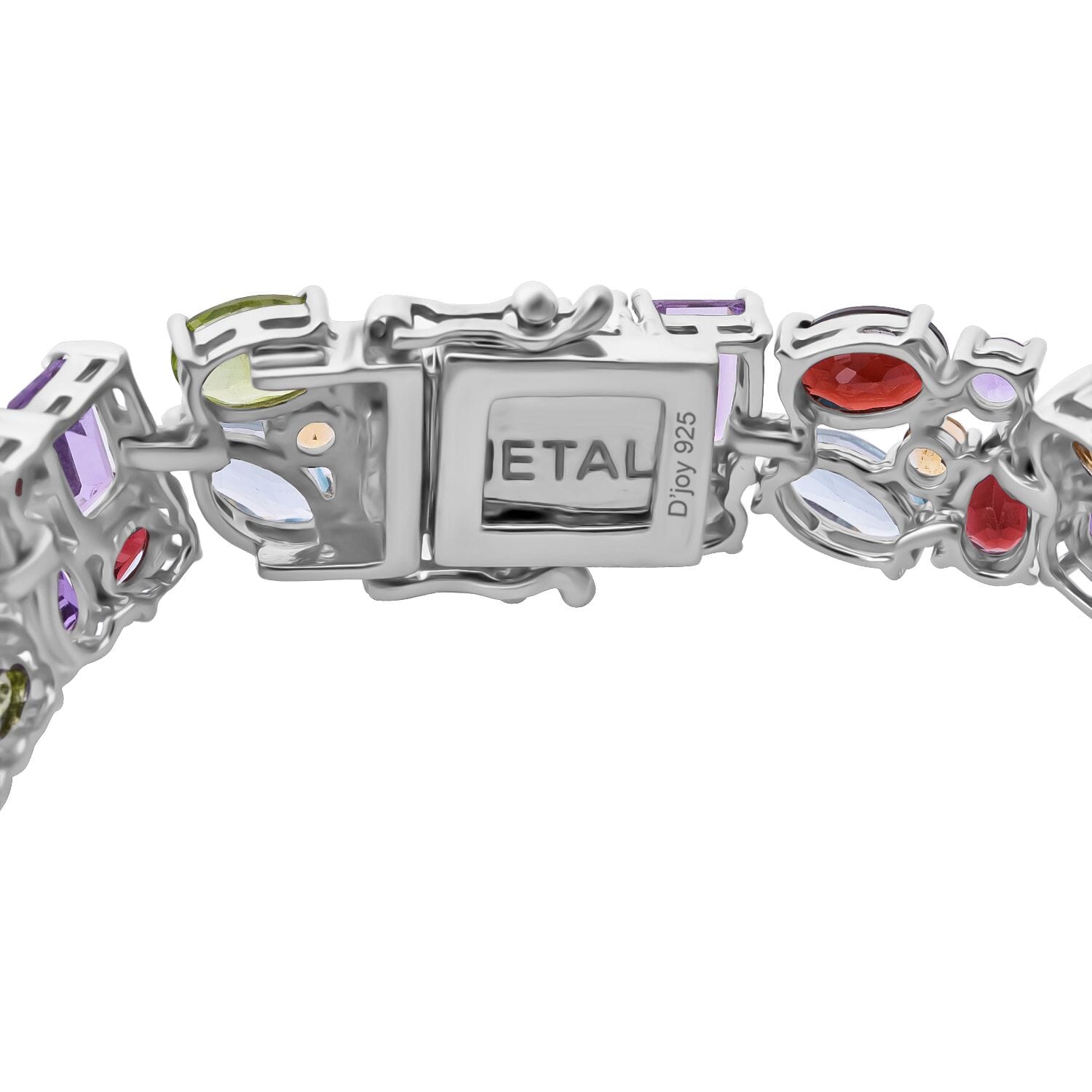 Colorful Gemstone Bracelet – Rhodium Over Sterling Silver
