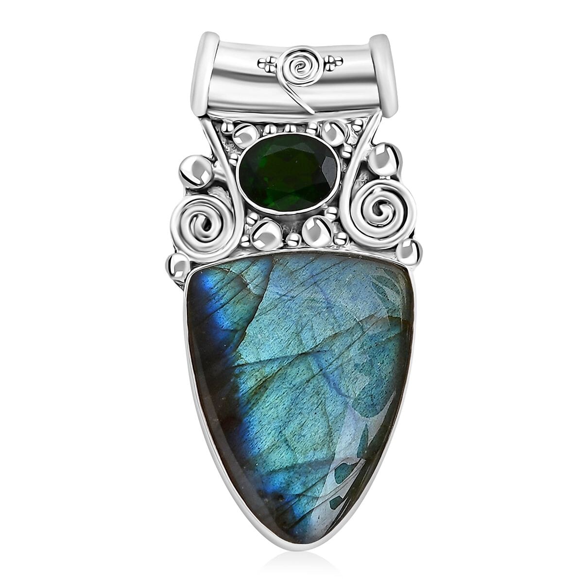 Labradorite & Diopside Pendant – For Inner Strength & Resilience