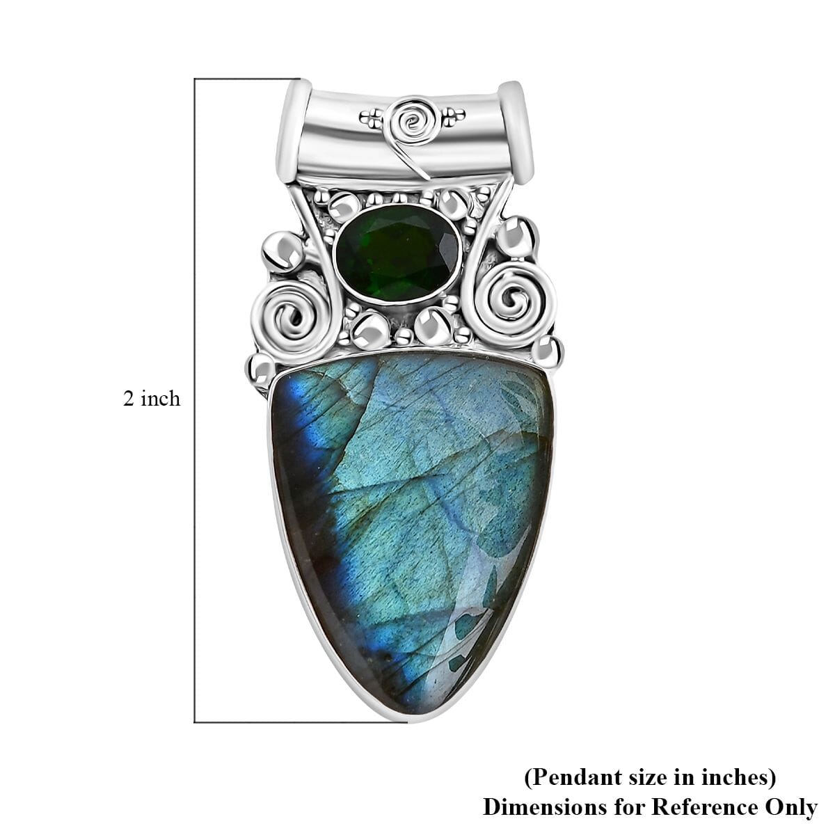 Labradorite & Diopside Pendant – For Inner Strength & Resilience