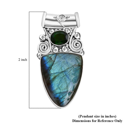 Labradorite & Diopside Pendant – For Inner Strength & Resilience