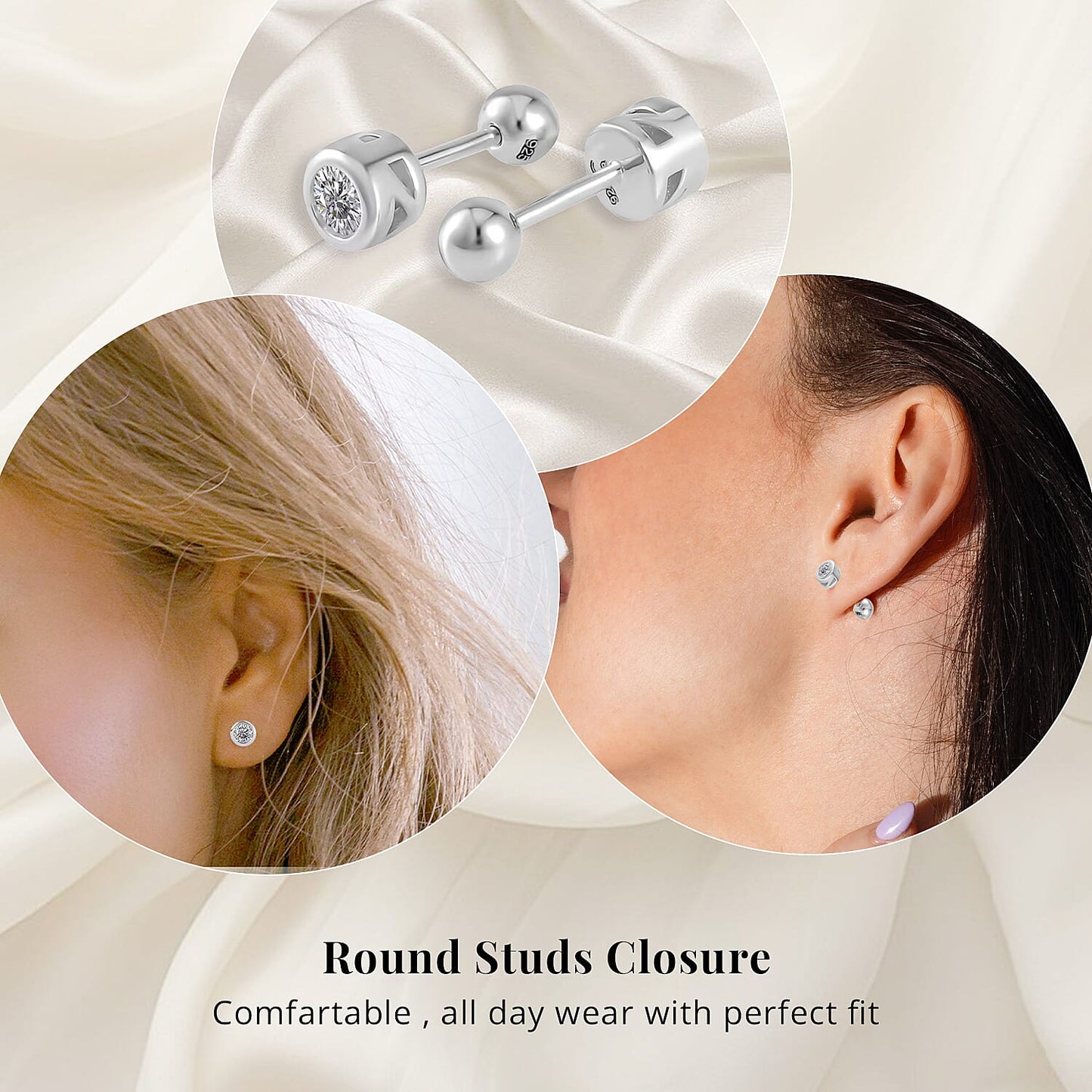 Vibrant Gemstone Stud Earrings — Elegant Sparkle & Timeless Beauty