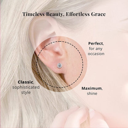 Vibrant Gemstone Stud Earrings — Elegant Sparkle & Timeless Beauty