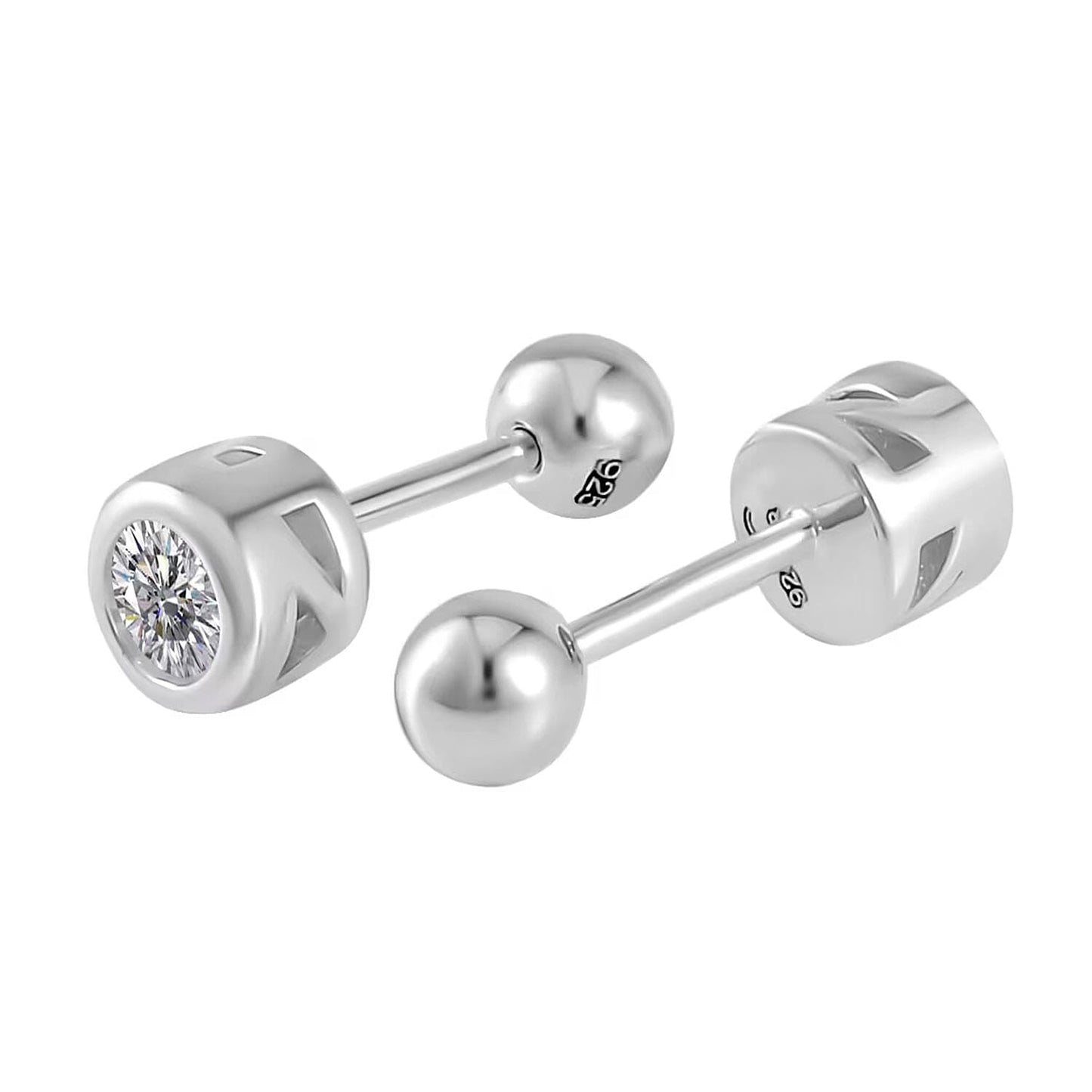 Vibrant Gemstone Stud Earrings — Elegant Sparkle & Timeless Beauty