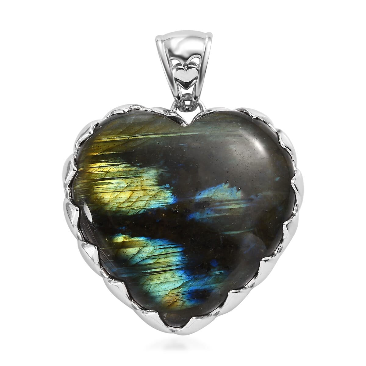 Labradorite Heart Pendant – Move Forward Confidently