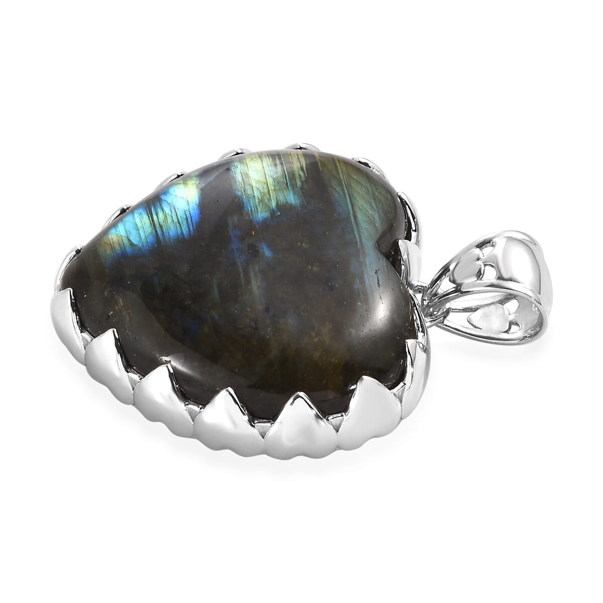 Labradorite Heart Pendant – Move Forward Confidently