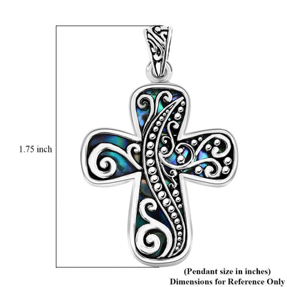 Bali Legacy Abalone Shell Cross Pendant – A Symbol of Protection and Transformation