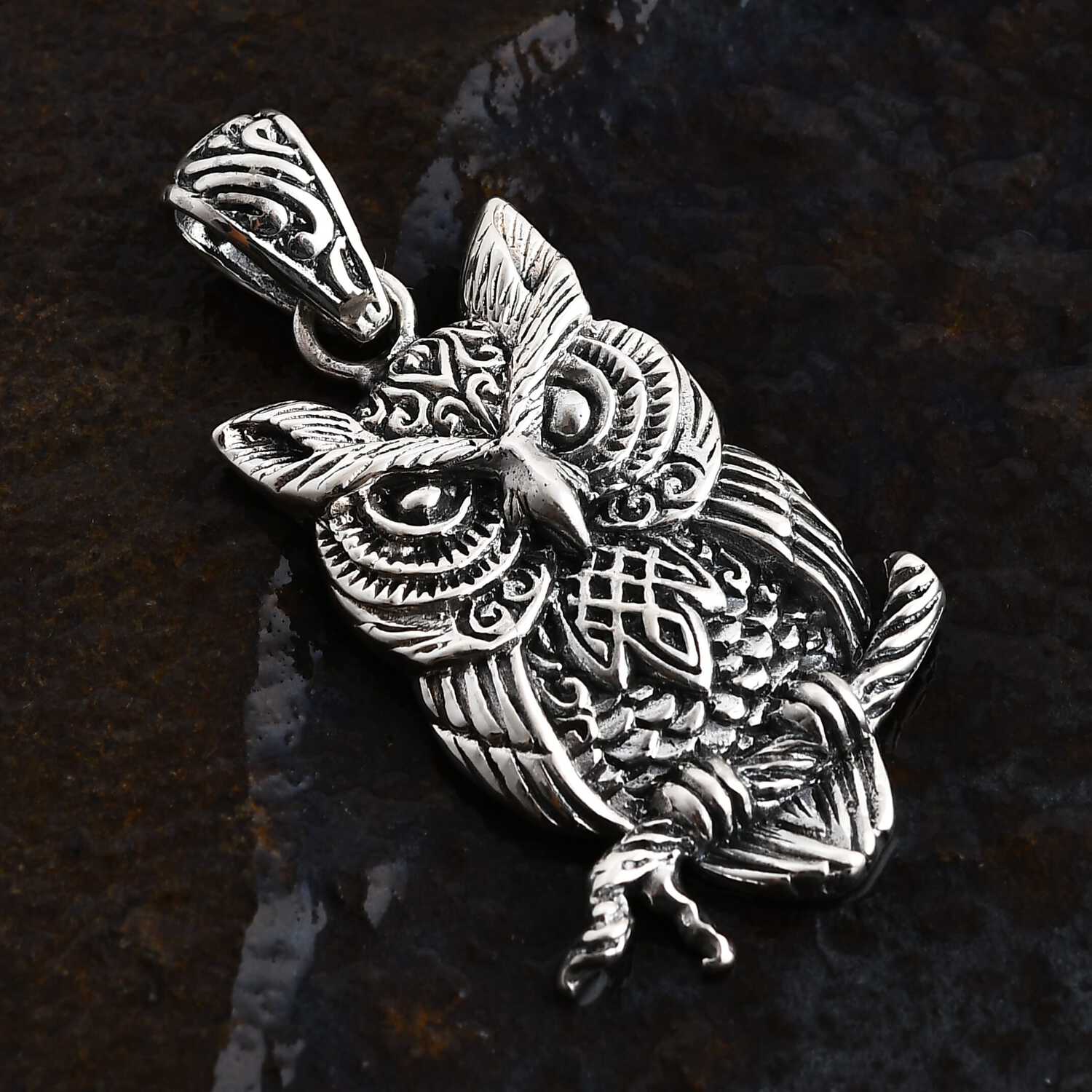Bali Legacy Sterling Silver Owl & Elephant Pendant – A Symbol of Wisdom and Strength