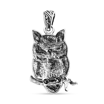 Bali Legacy Sterling Silver Owl & Elephant Pendant – A Symbol of Wisdom and Strength