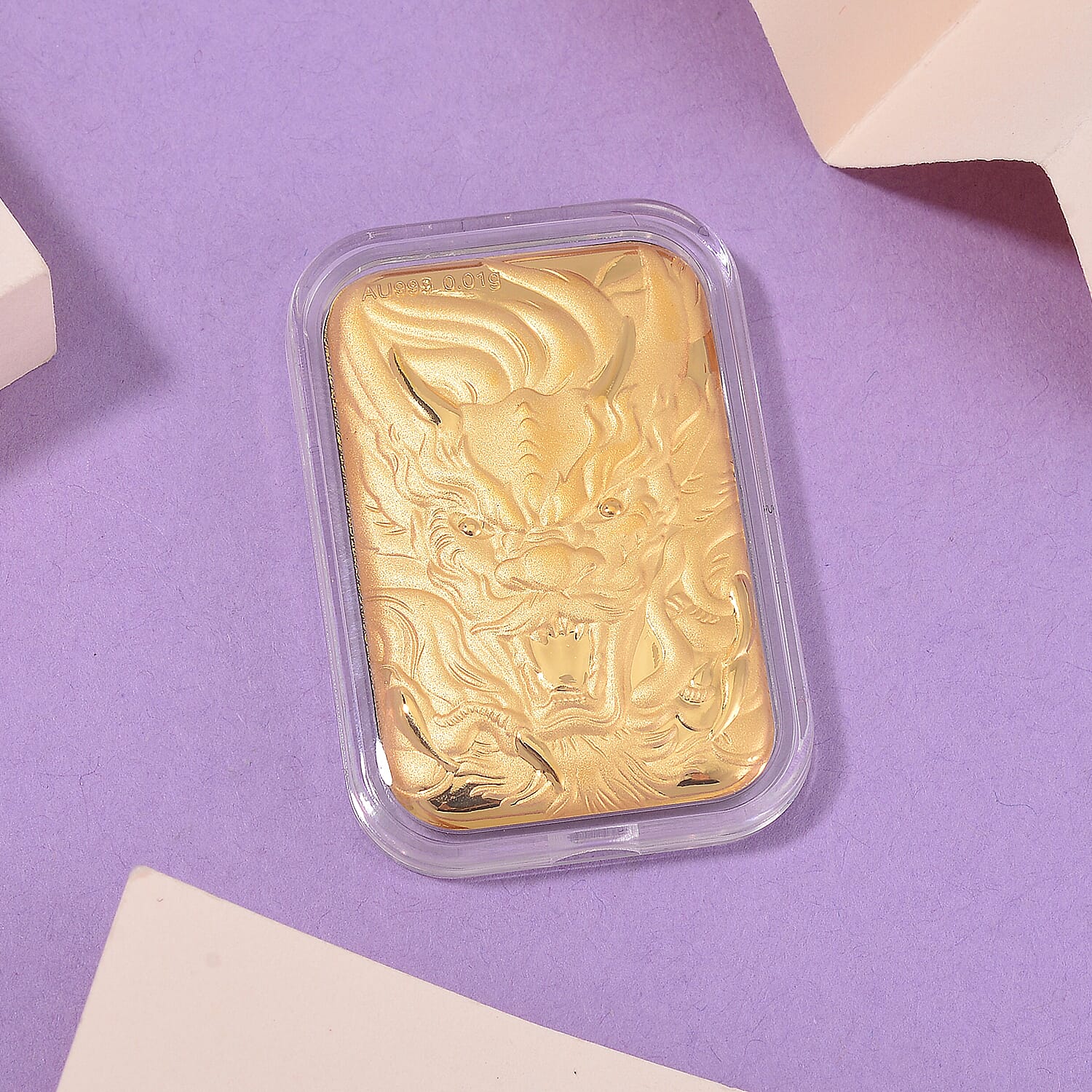 24K Golden Dragon Emboss Sheet — Strength, Fortune & Courage - FREE GIFT
