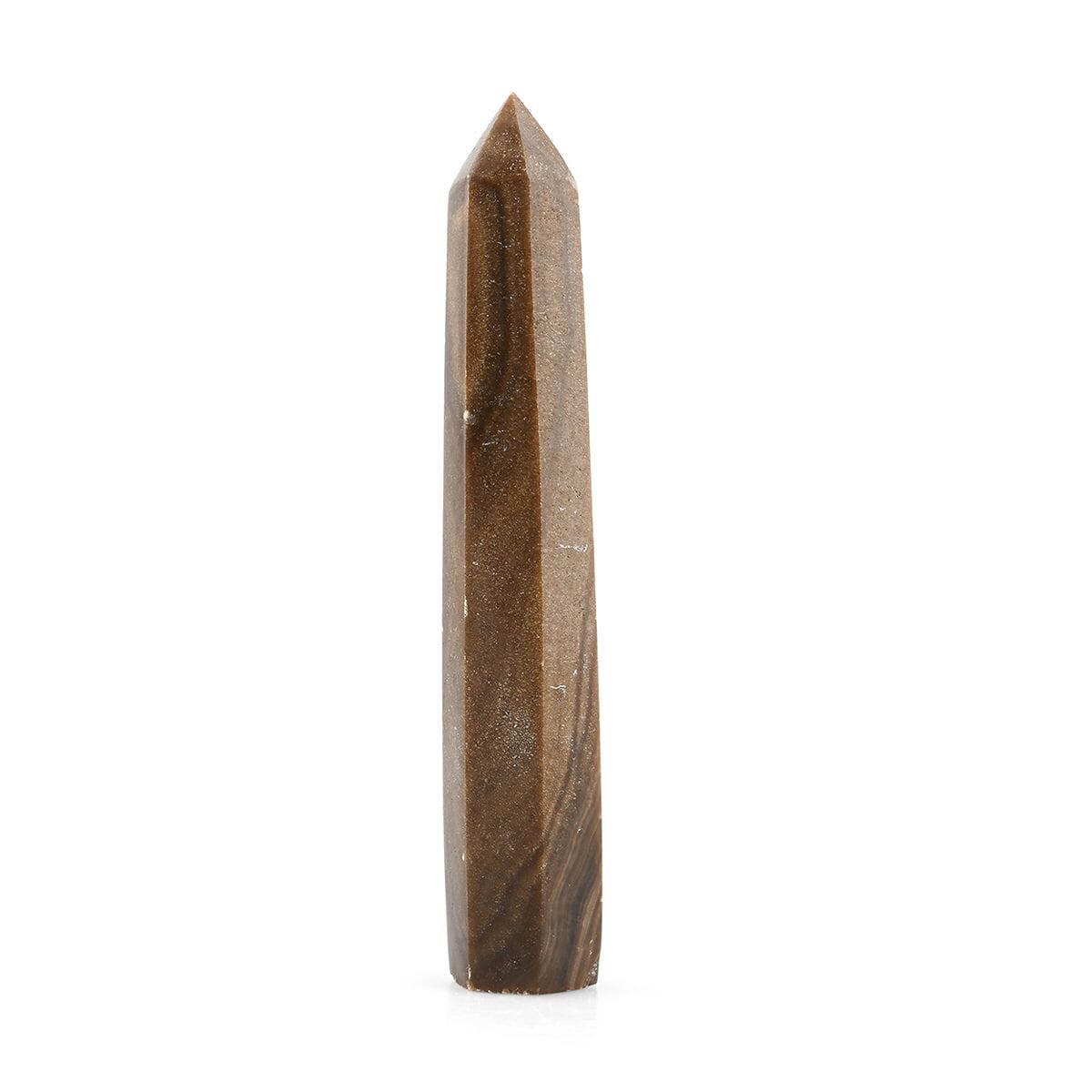 Brown Calcite Prism Tower – A Piece for Energy and Elegance