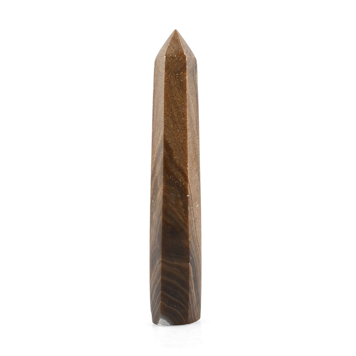 Brown Calcite Prism Tower – A Piece for Energy and Elegance