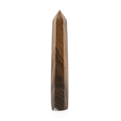 Brown Calcite Prism Tower – A Piece for Energy and Elegance