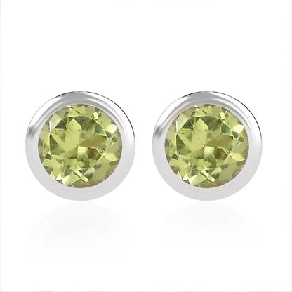 Vibrant Gemstone Stud Earrings — Elegant Sparkle & Timeless Beauty