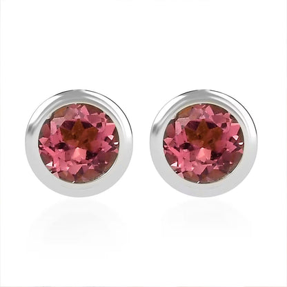 Vibrant Gemstone Stud Earrings — Elegant Sparkle & Timeless Beauty