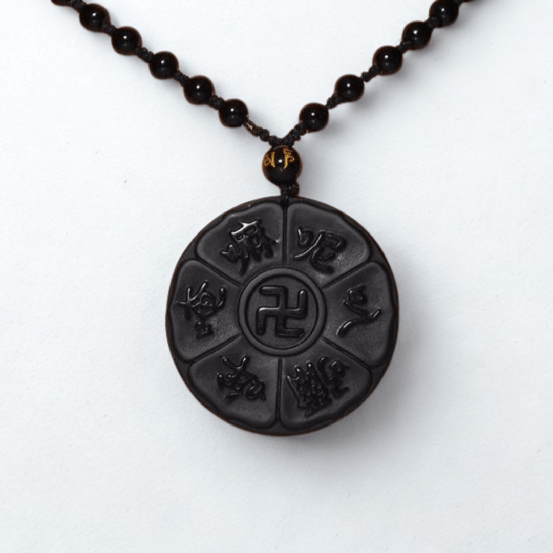 Black Obsidian Om Necklace - Your Everyday Energy Guardian