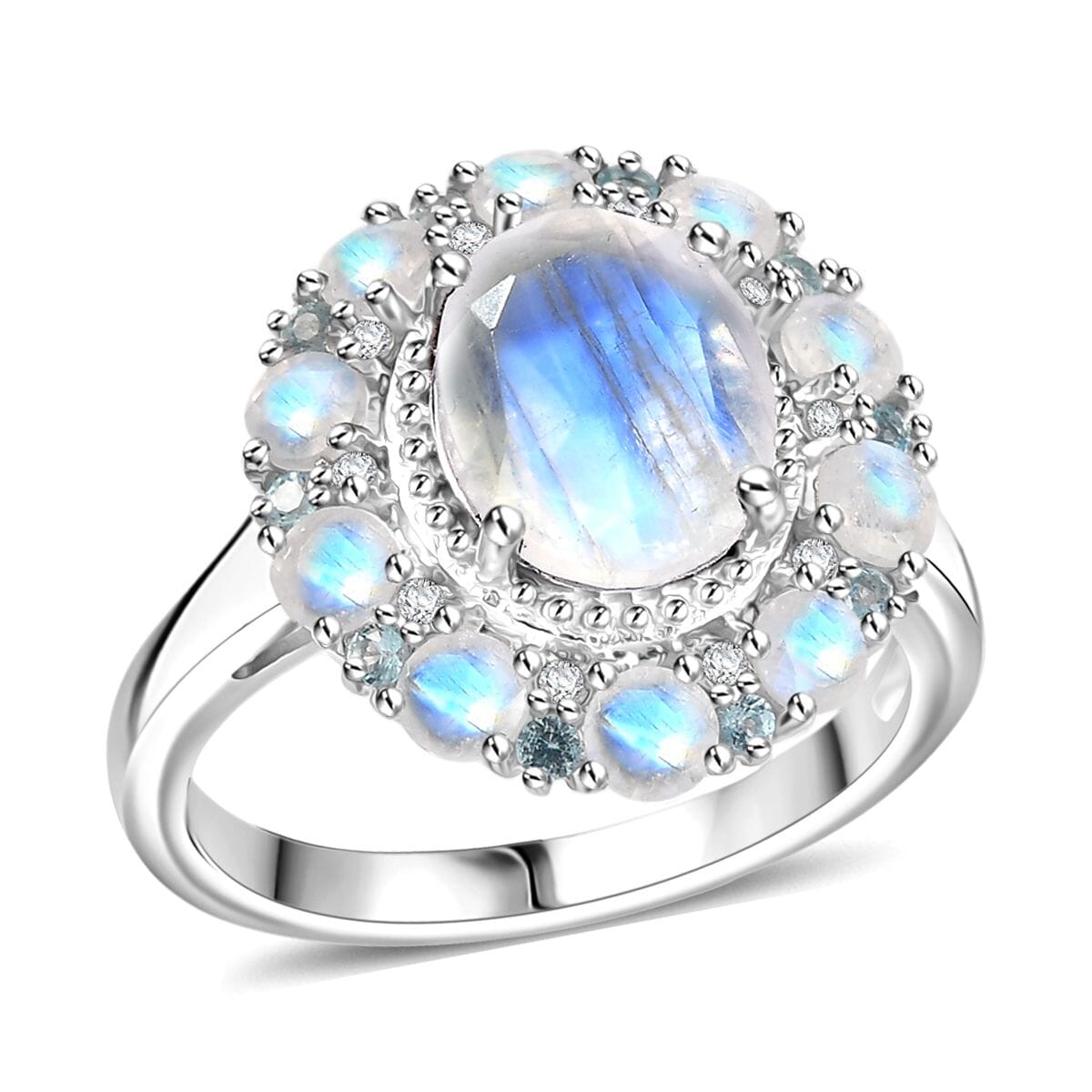 Moonstone & Multi-Gemstone Ring – For Focus & Insight – MindfulSouls