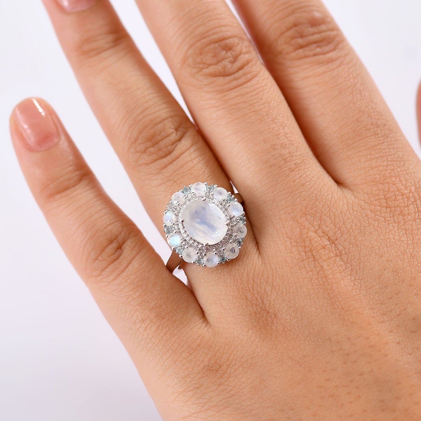 Moonstone & Multi-Gemstone Ring – For Focus & Insight