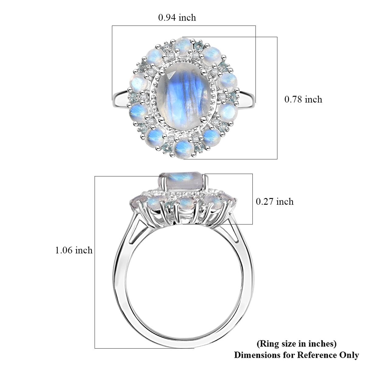 Moonstone & Multi-Gemstone Ring – For Focus & Insight