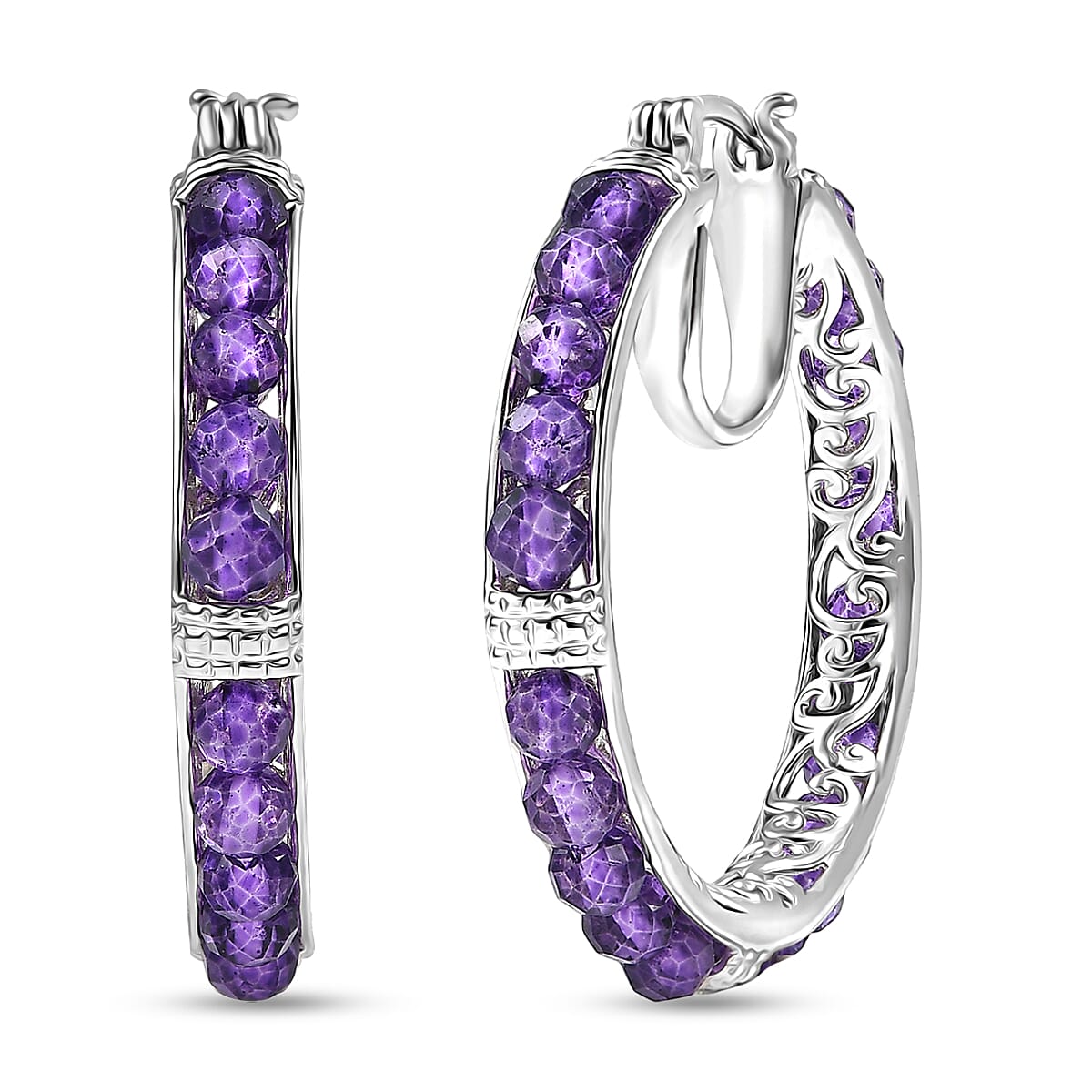 EverTrue African Amethyst Hoop Earrings — Vibrant Energy & Timeless Style