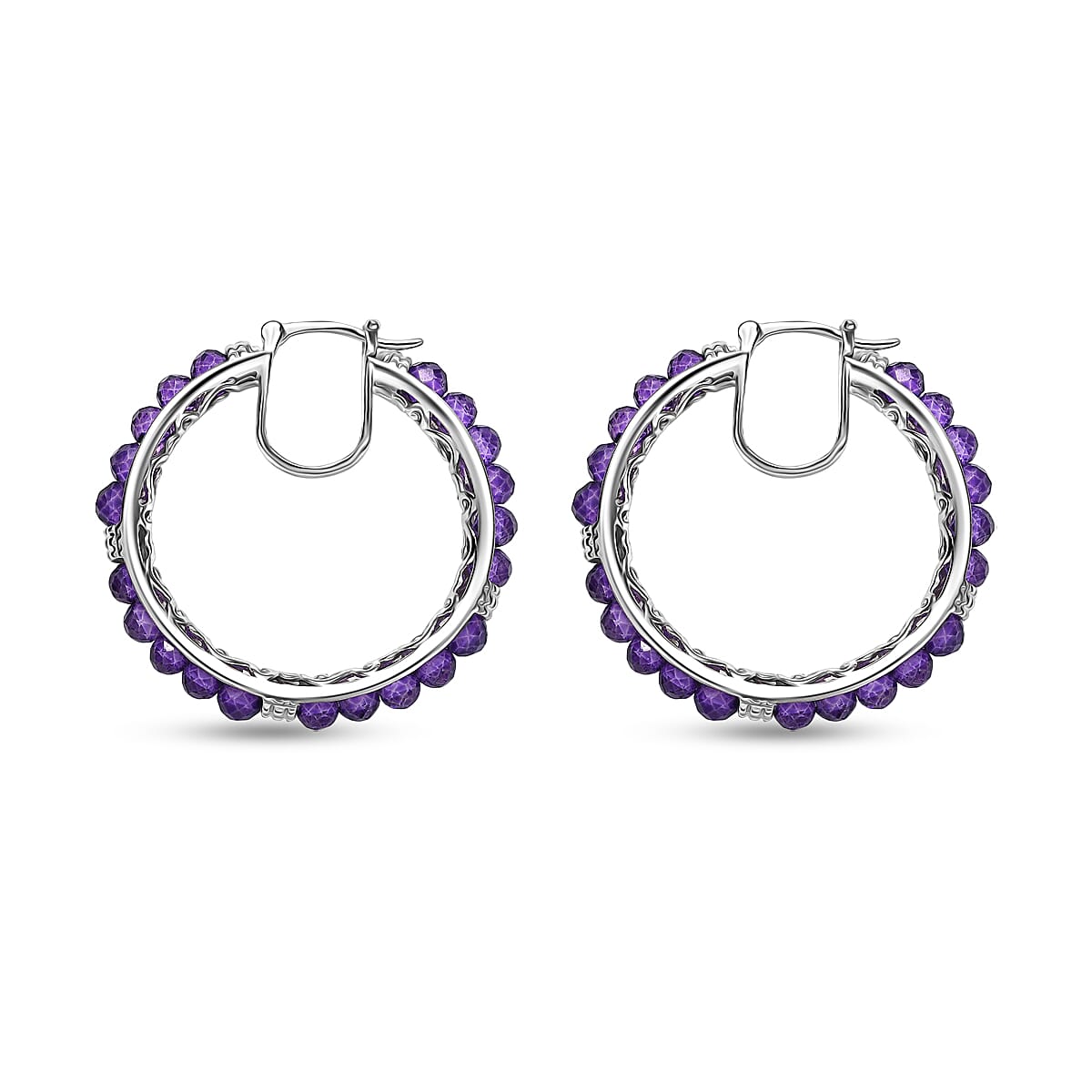 EverTrue African Amethyst Hoop Earrings — Vibrant Energy & Timeless Style
