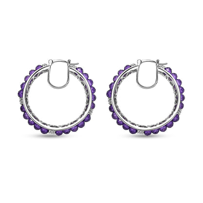 EverTrue African Amethyst Hoop Earrings — Vibrant Energy & Timeless Style