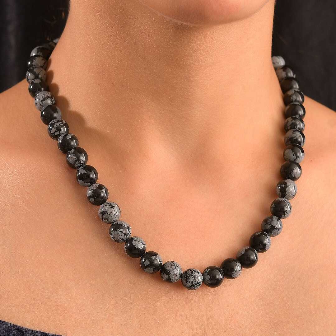Snowflake Obsidian Protection Necklace – A Shield Against Toxic Energy