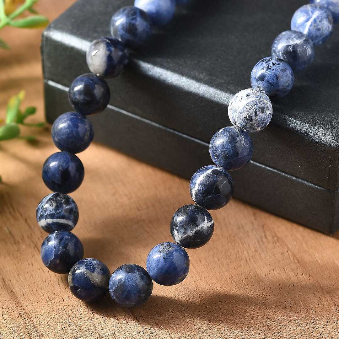 Throat Chakra Beaded Necklace · Sodalite for Self-Expression