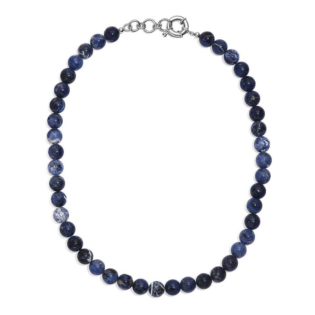 Throat Chakra Beaded Necklace · Sodalite for Self-Expression