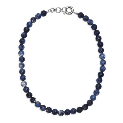 Throat Chakra Beaded Necklace · Sodalite for Self-Expression