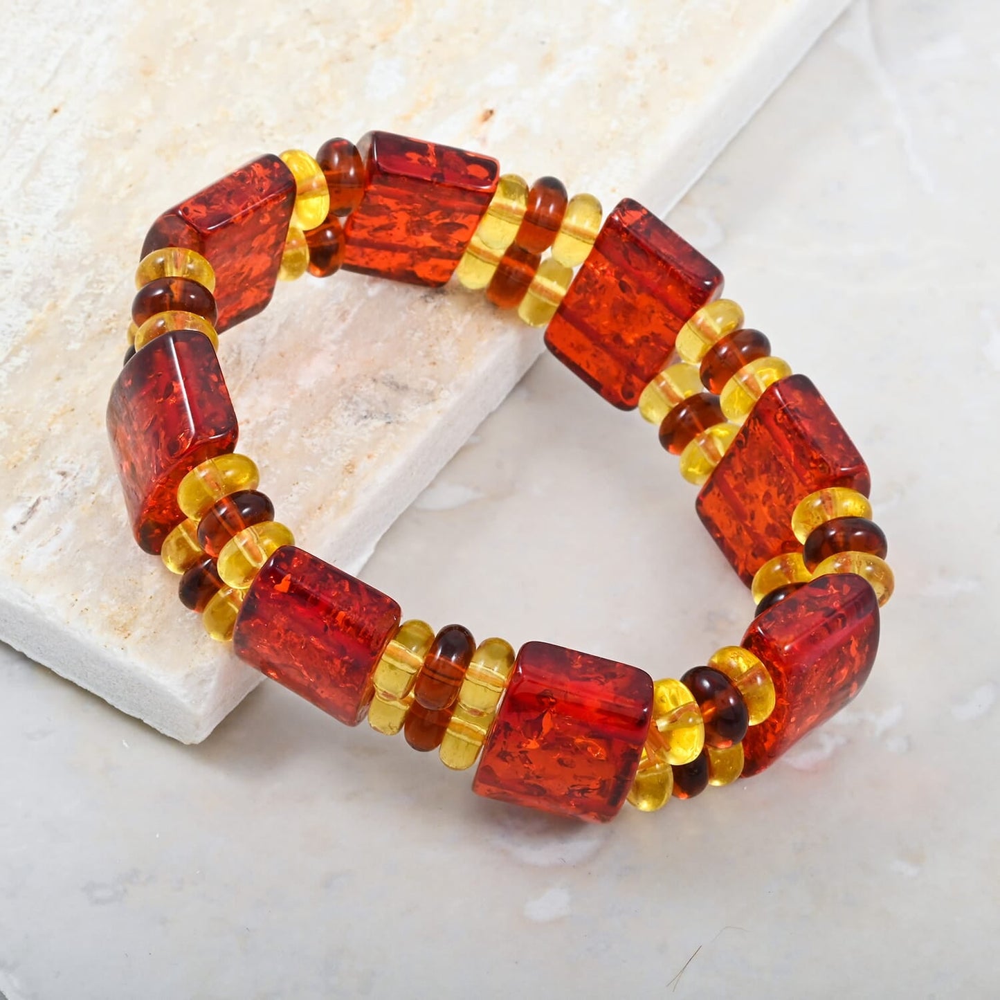 Large Amber Tanker Bracelet – For Rebirth & New Beginnings