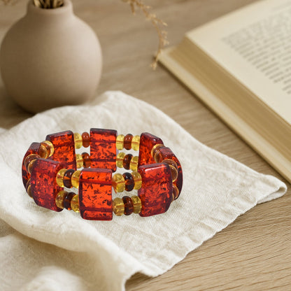 Large Amber Tanker Bracelet – For Rebirth & New Beginnings