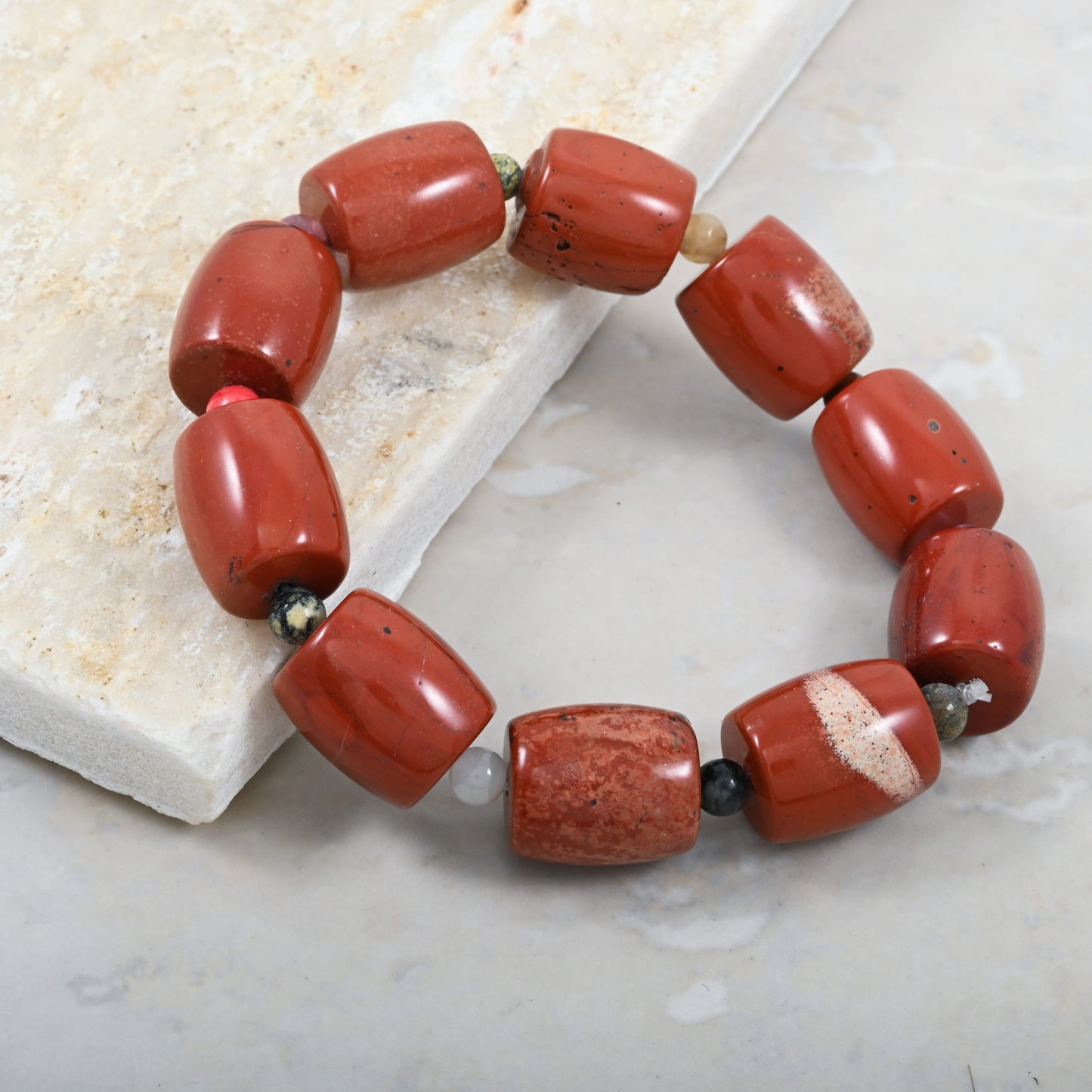 Red Jasper & Multi Gemstone Bracelet – For Overthinking & Self-Doubt