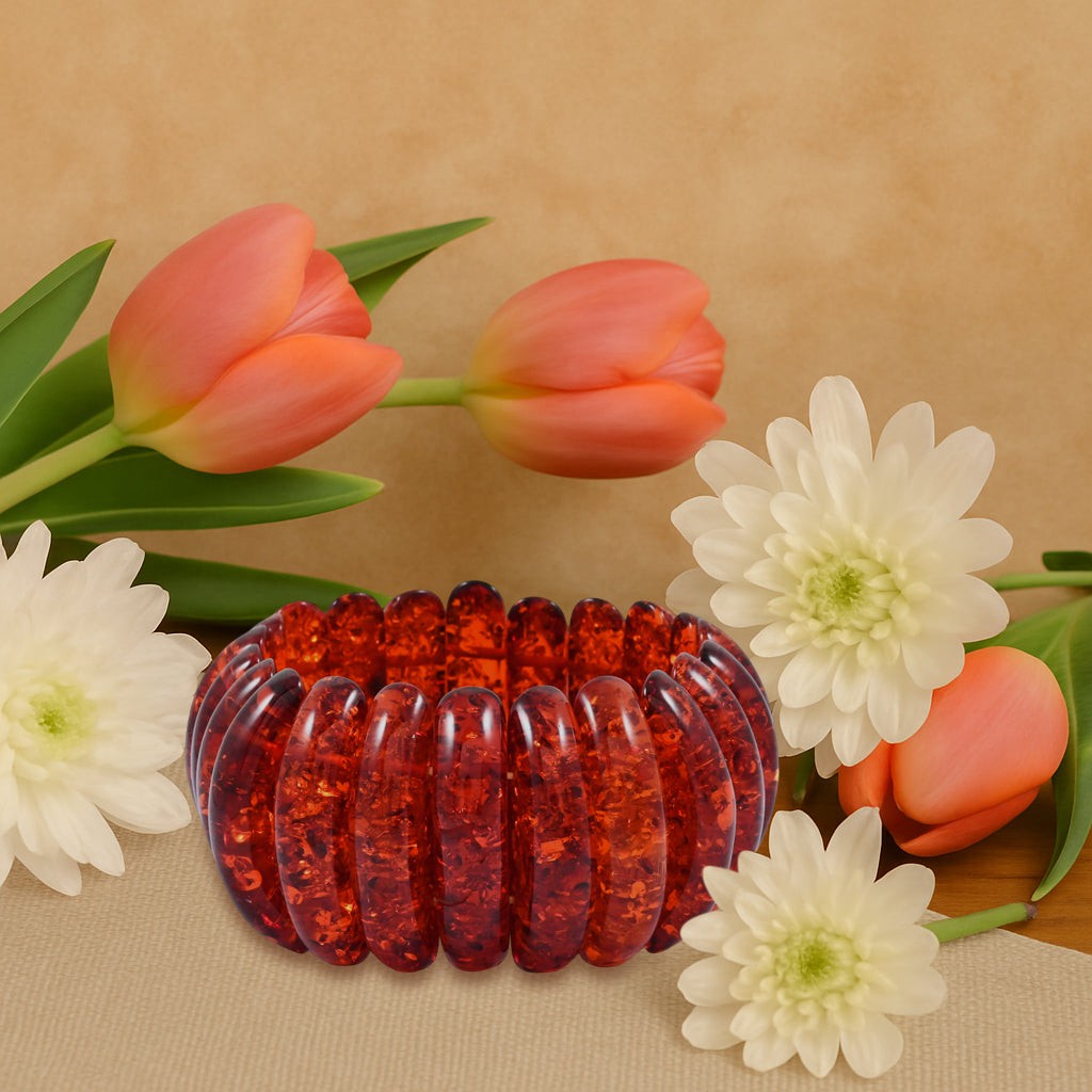 Amber Stretch Bracelet – For Inner-Child Healing & Emotional Support