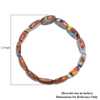 Brown Goldstone Mosaic Bracelet – Made for Creative Souls